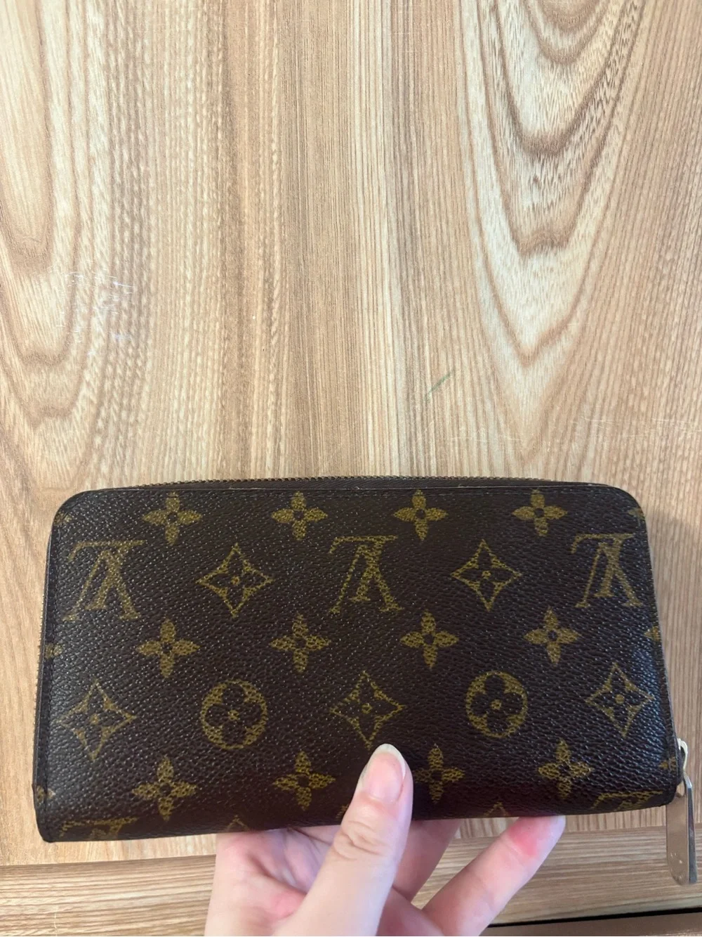 Authentic Louis Vuitton Monogram Zippy Wallet Brown Zip Around Long Wallet